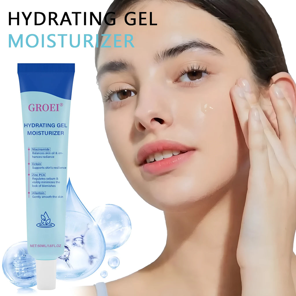 50ml hyaluronic acid moisturising facial gel in single unit packaging