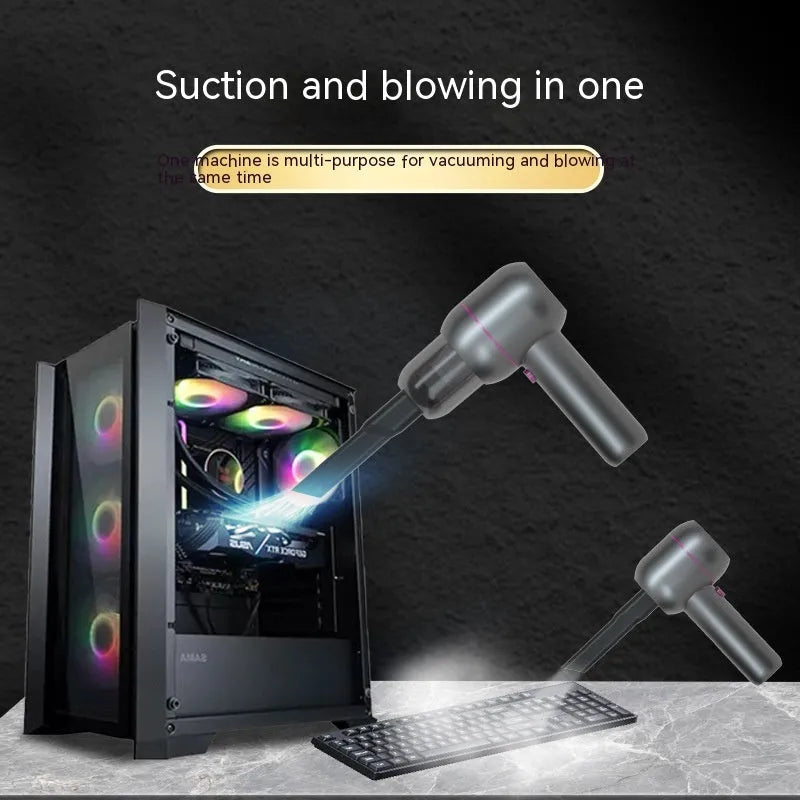 XC-06 grey portable car cleaner with dust removal and inflation functions measuring 19x15x7.4cm