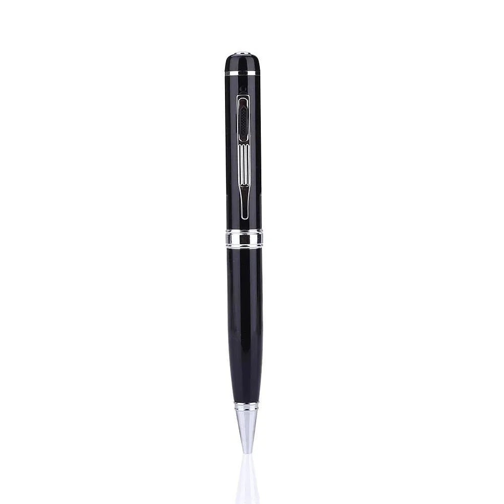 Black USB recorder MP3 player pen measuring 120mm long with USB connector