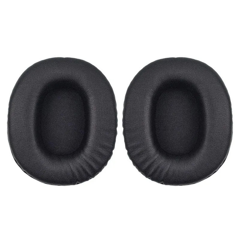 Black PU leather replacement earpads for Sony MDR-1R headphones two-piece set