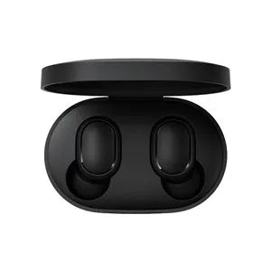Redmi AirDots black true wireless Bluetooth earbuds with charging case