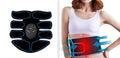 K81 digital abdominal muscle patch set in red, blue or yellow edge design, showing foldable 22.5cm size