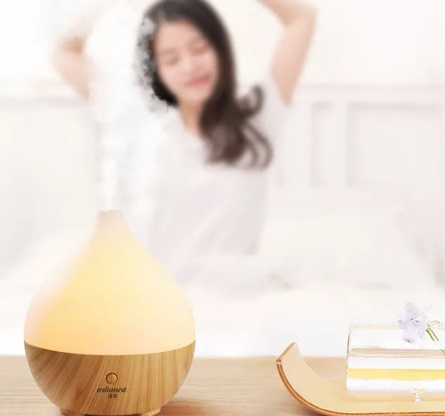 Asakusa wood grain aroma diffuser with vase shape and 100ml water tank capacity