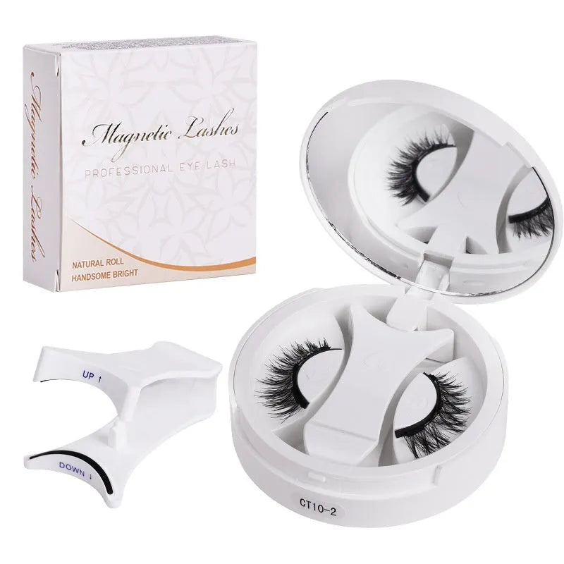 Portable CT10 magnetic false eyelashes with integrated soap holder in chemical fibre material