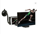 Black mobile phone screen amplifier with adjustable bracket and 12-inch acrylic lens