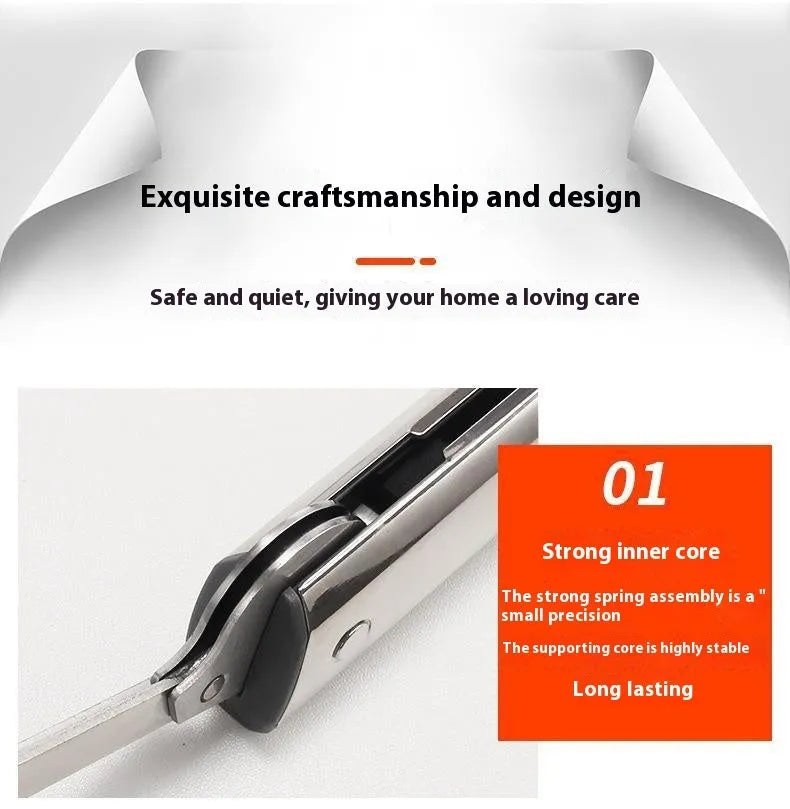 Cold rolled steel tatami cabinet support rod with spring jackstay mechanism in stainless steel finish