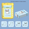 Yellow ABS plastic early education bilingual card learning machine with card sets for letter and stroke recognition