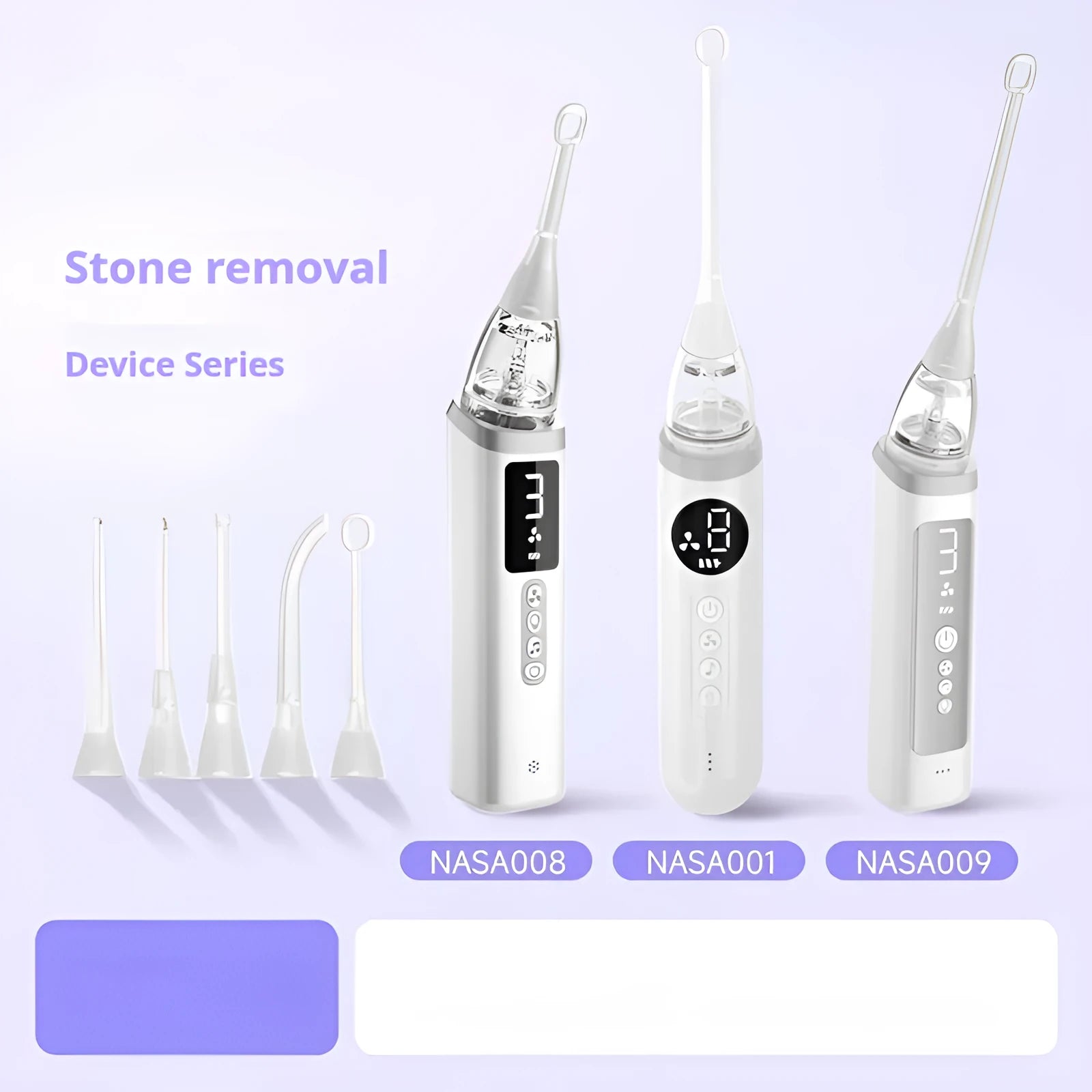 Milky white tonsil stone extractor oral cleaning tool for dental stone removal