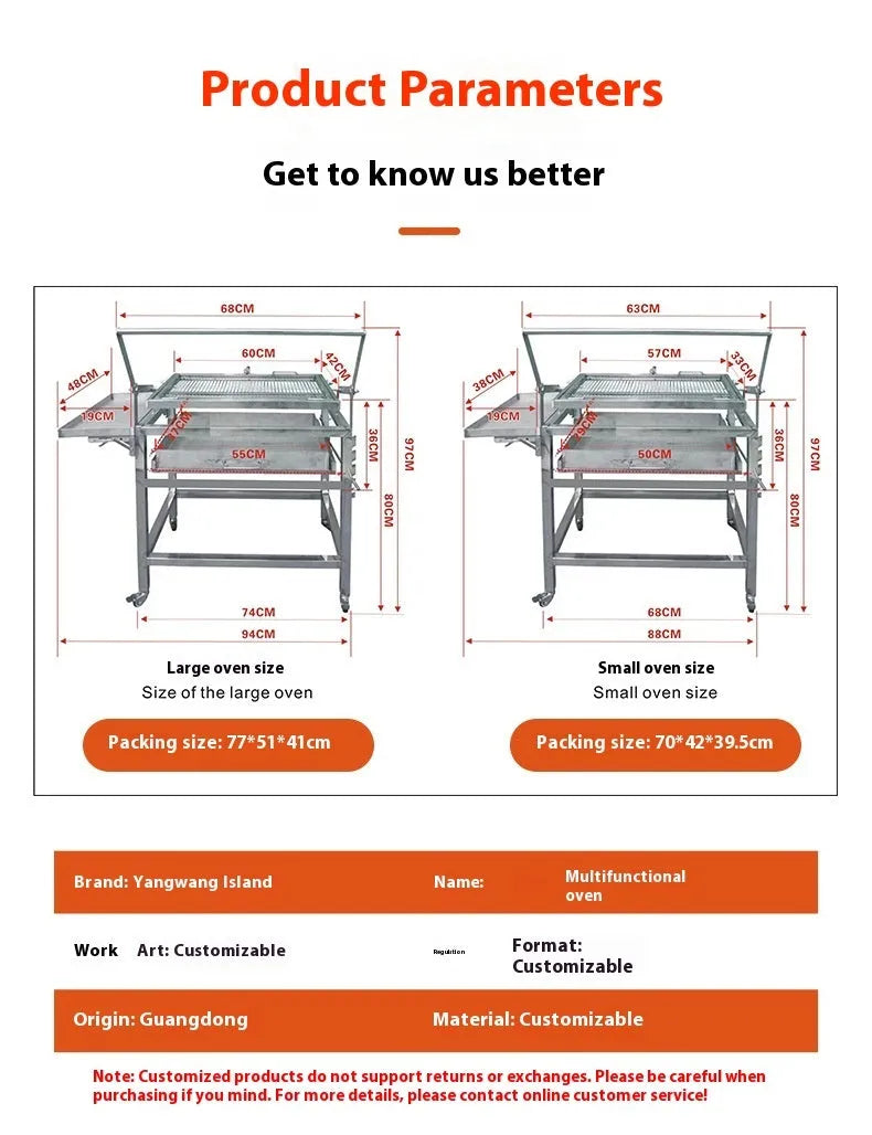Large foldable L size portable charcoal barbecue grill for outdoor use