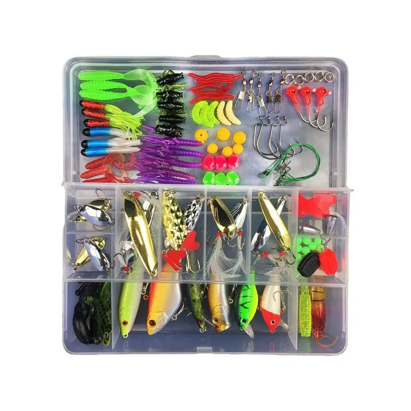Junior entry-level fishing lure suit set in a PP plastic storage box.