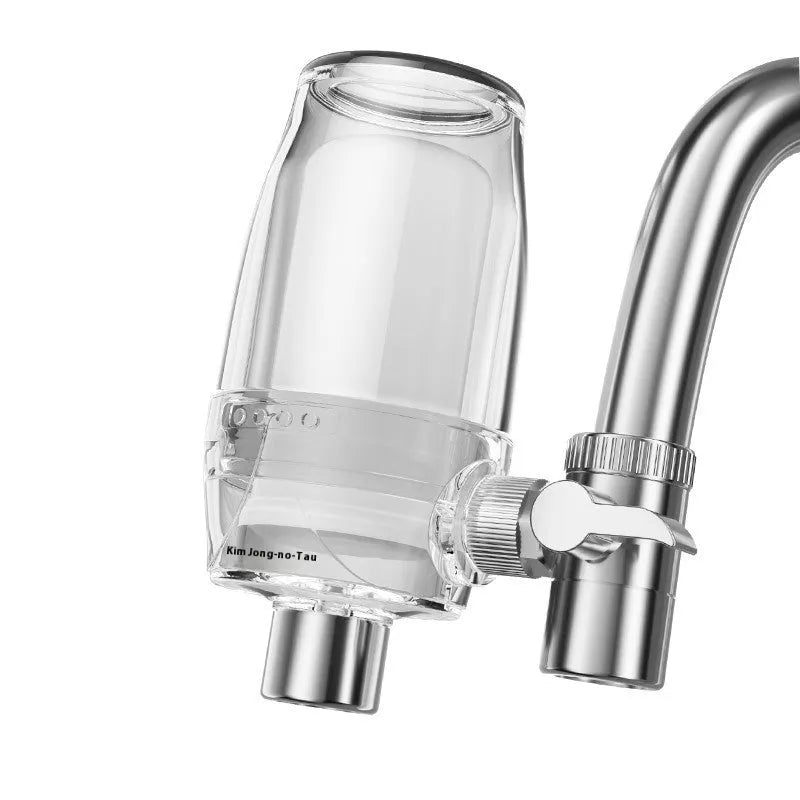 Ceramic water filter element for direct attachment to a kitchen faucet.
