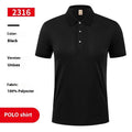 Short sleeve men's polo shirt with an advertising logo, shown in multiple colours.