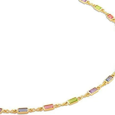 Modern ladies' geometric crystal necklace with a random colour pendant on an adjustable alloy chain.
