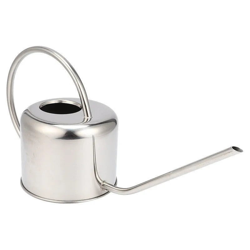 Stainless steel 2 litre watering can with long spout in choice of black, gold or natural finish