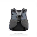 Men's cotton fishing vest and backpack combo in black, loose fit for outdoor sports