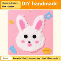Children's cartoon animal wool embroidery painting kit with cloth base and multiple animal designs