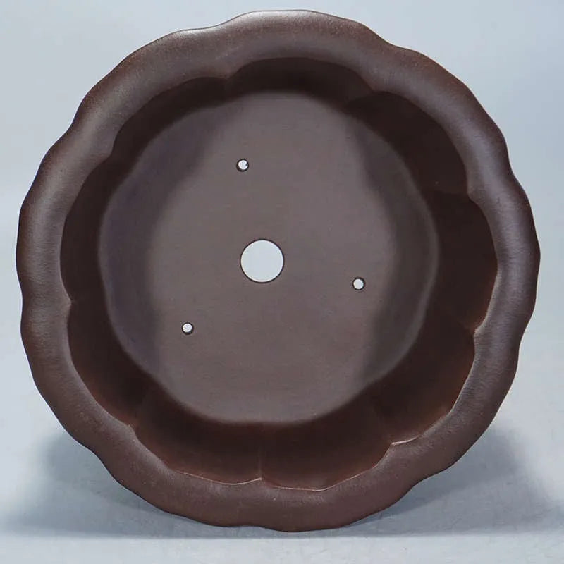 Purple sand succulent flower pot with square antique design measuring 37cm wide by 20cm high.