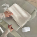 Hand-held black and white cotton clutch laptop bag with anti-seismic protection and coin pocket.