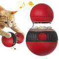Plastic rotating cat toy with food dispenser measuring 155mm for indoor play