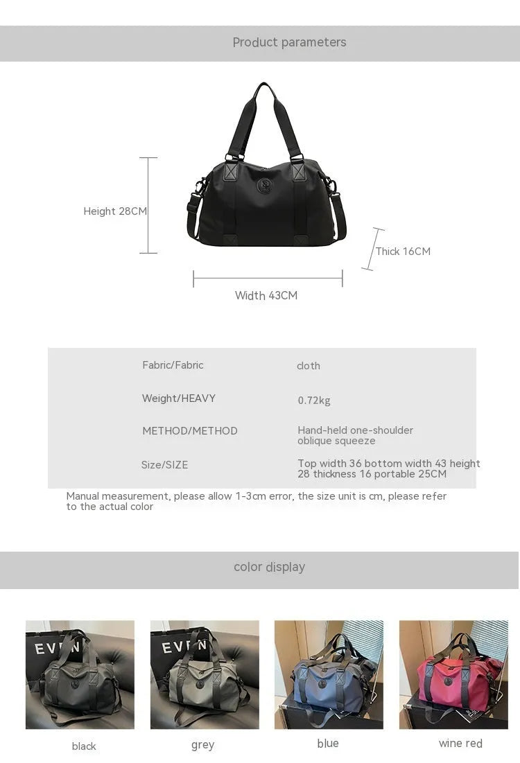 Large black travel rucksack made from Oxford cloth with breathable back padding and multiple compartments.