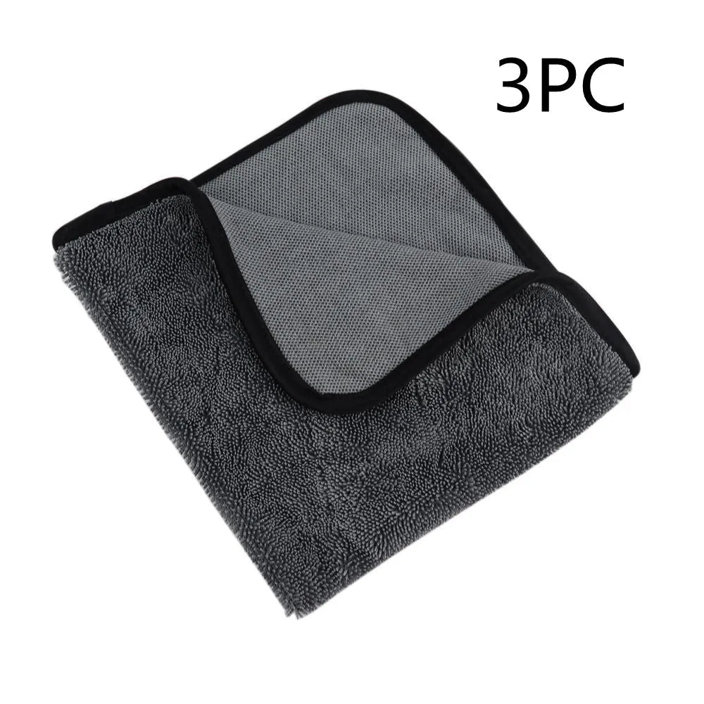 Grey 40cm by 40cm microfiber car wash towel for vehicle drying