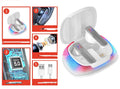 Hall Flashing wireless gaming headset with earplug design in black or white colour options