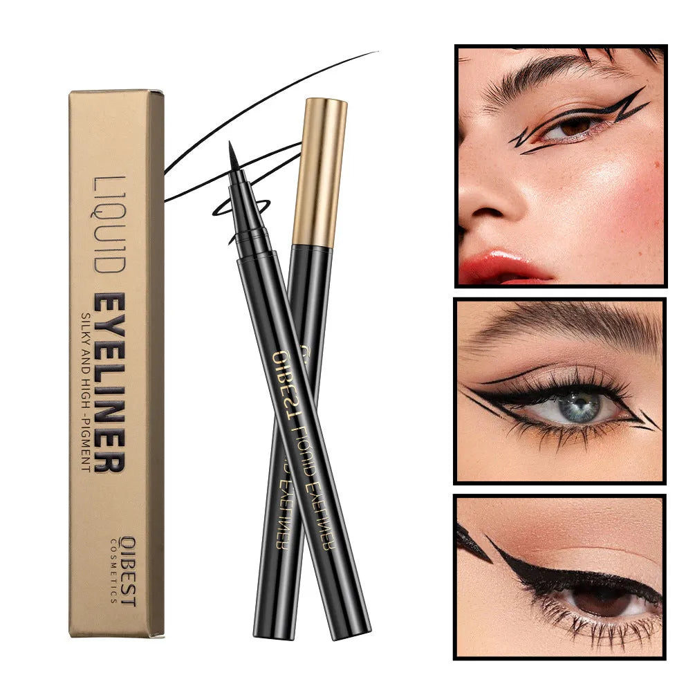 Q2407 black liquid eyeliner pen with sweat-proof and quick-drying properties