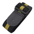 Woven crossbody guitar strap shown in one of five colours: Army Green, Dark Blue, Red, White, or Yellow.