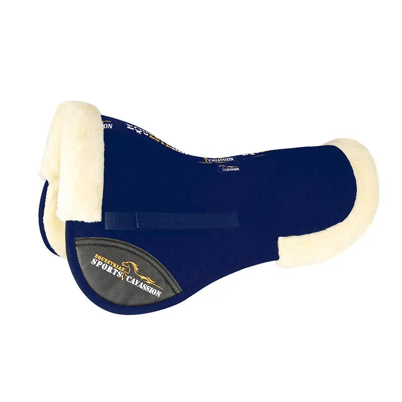 Riding shock absorption balance wool pad for waist protection in equestrian and cycling