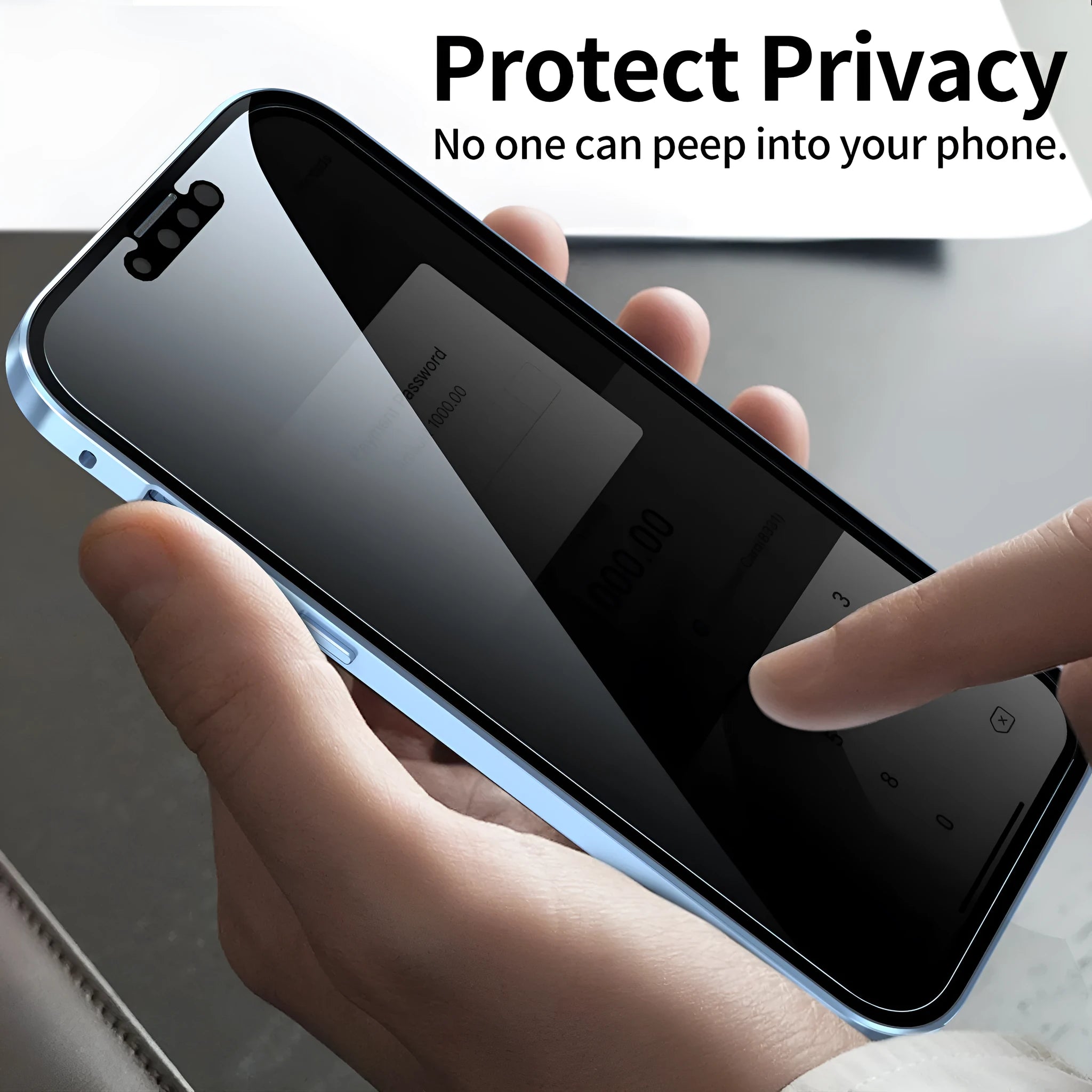 Black magneto iPhone case with metal frame for iPhone 14 Pro on a table
