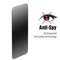 Tempered glass screen protector for iPhone with anti-peeping privacy technology and full coverage