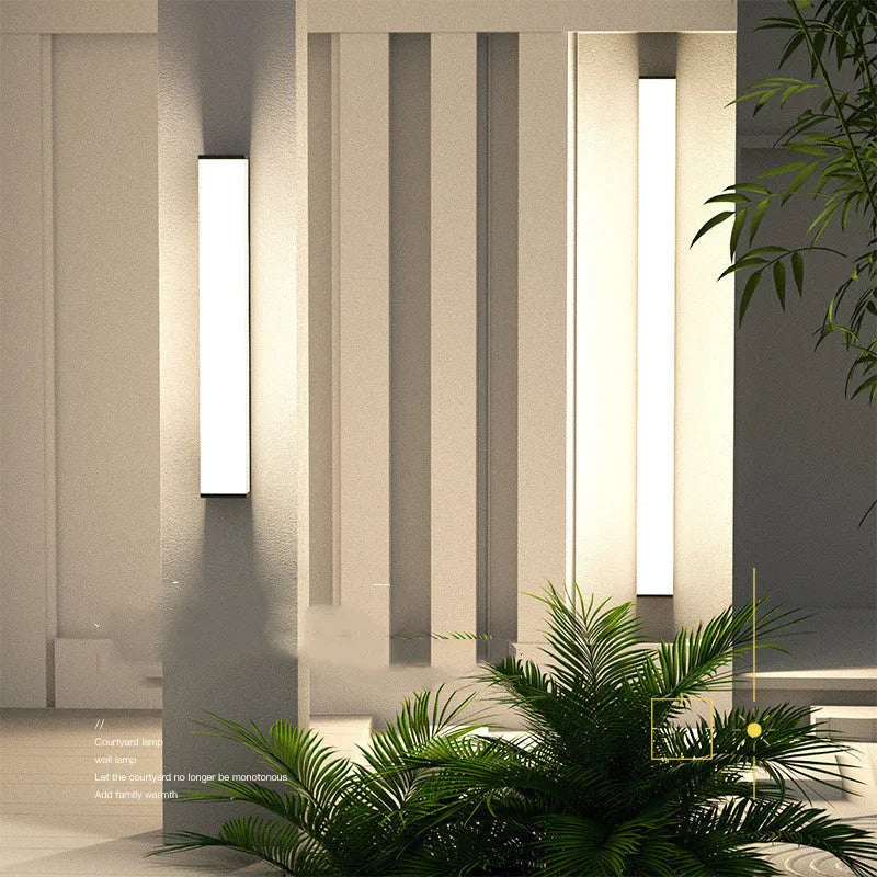 60cm outdoor wall light with stainless steel and PC construction, IP65 waterproof rating for courtyard and park lighting