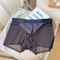 Men's seamless quick-drying boxer shorts in nylon fabric, shown in rock ash colour