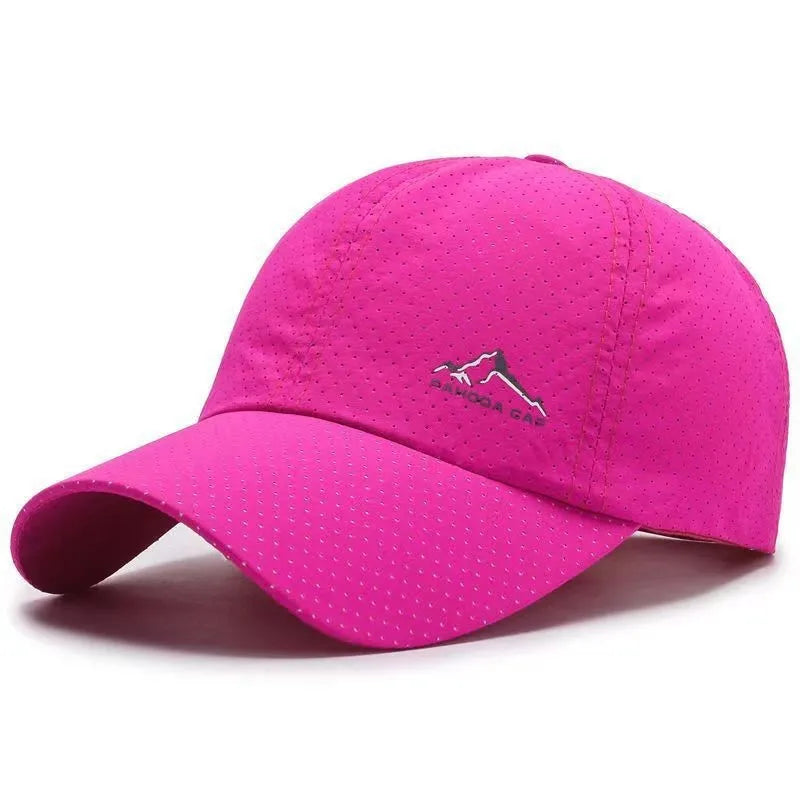Korean-style adjustable baseball cap in dome crown design with hollow printing, available in multiple colours
