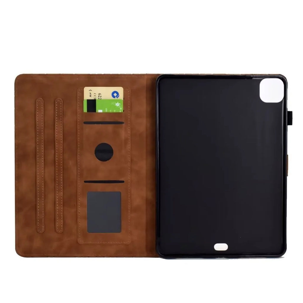 Shockproof tablet leather case with diamond frosted finish and stand for iPad Pro 11