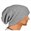 Warp-knitted wool cap with striped pattern in black, 32cm length