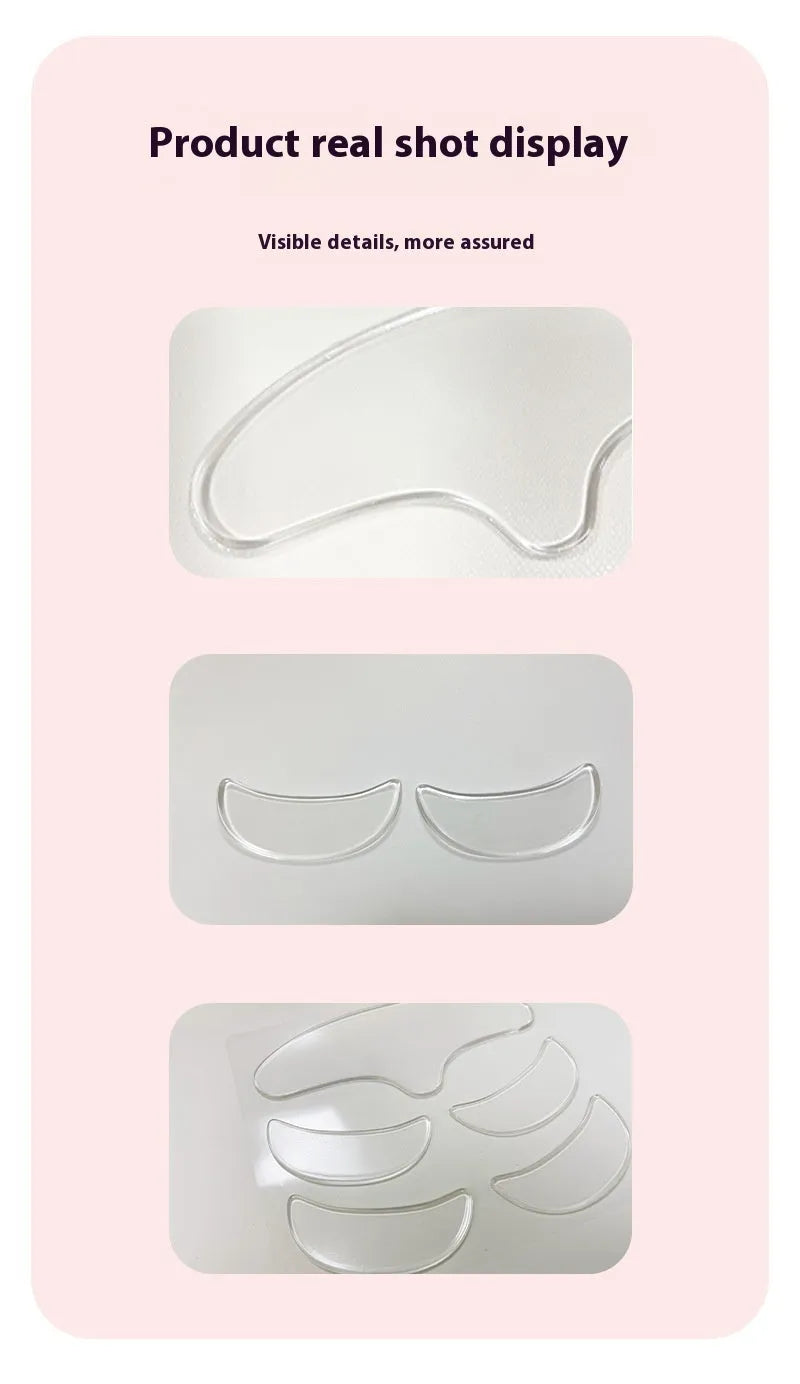 Silicone anti-wrinkle facial stickers 5-piece set for wrinkle reduction