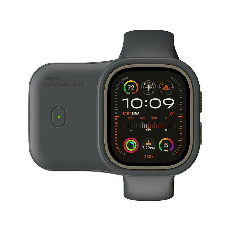 Apple Watch portable charging case with wireless power bank functionality in multiple colour options