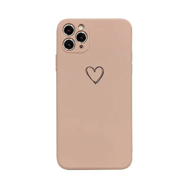Solid colour TPU silicone back cover case for Apple iPhone on a table.