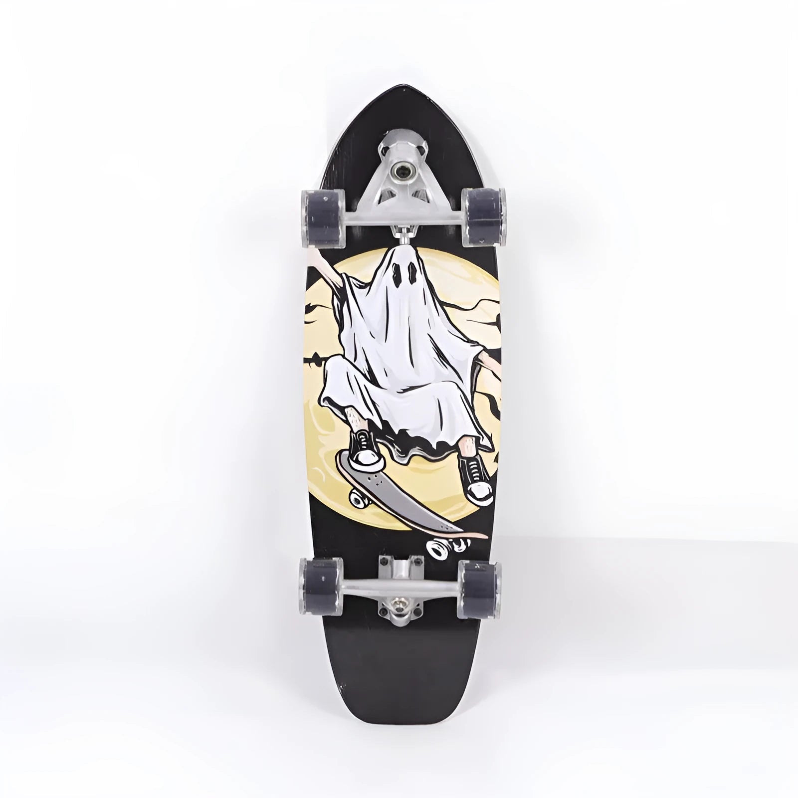 White maple wooden street scooter with 31-inch deck for urban riding
