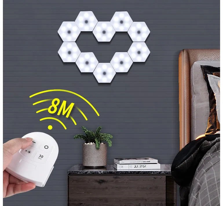 White wireless remote control pat light with LED beads and touch operation