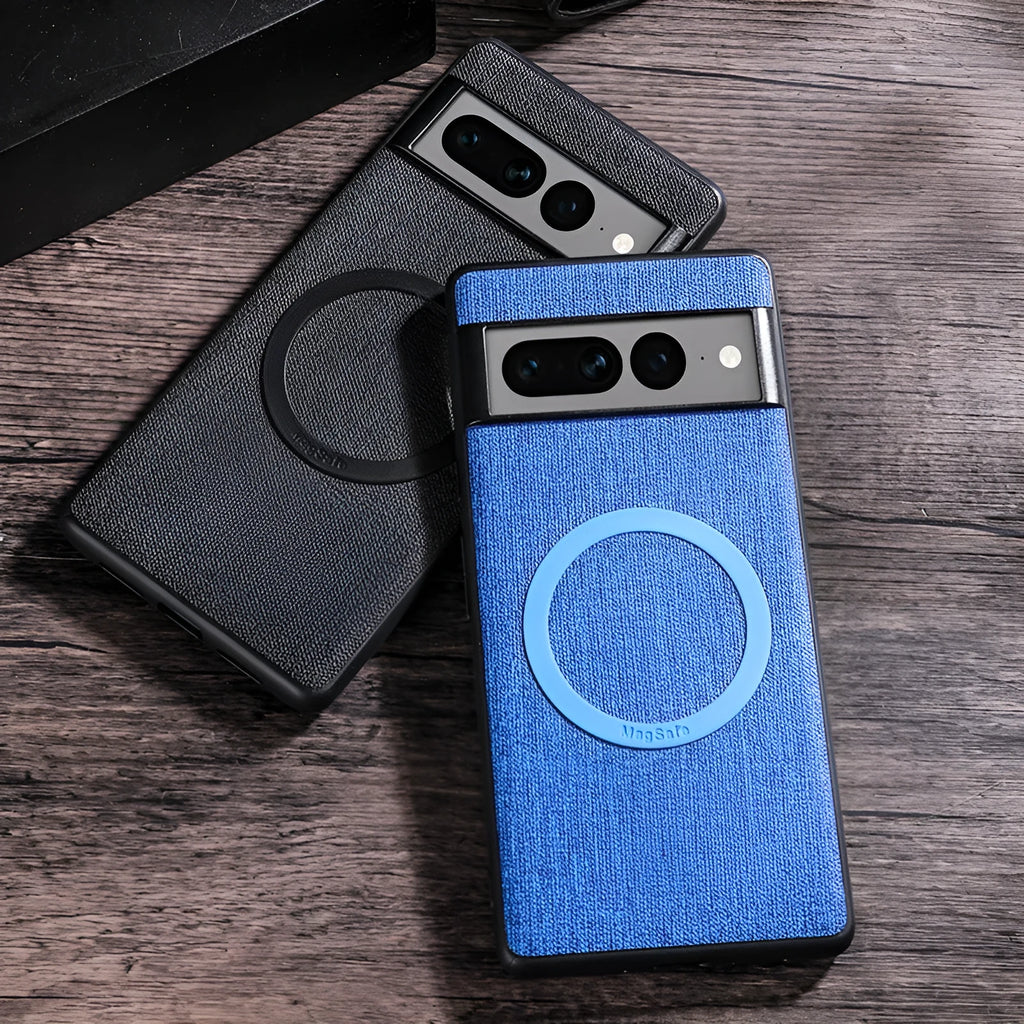 Google Pixel leather phone case with magnetic function, available in five colours, for models Pixel5 to Pixel9 Pro XL