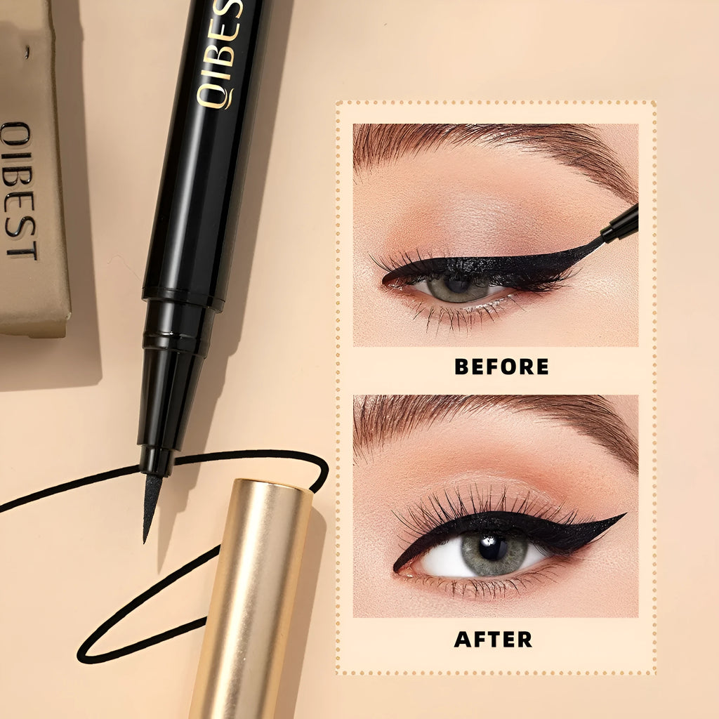 Q2407 black liquid eyeliner pen with sweat-proof and quick-drying properties
