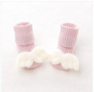 Cotton baby floor socks with anti-slip soles in multiple colours and patterns