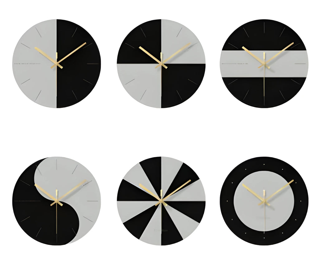 Minimalist transparent tempered glass wall clock, 29.5cm diameter, with silent movement on a plain wall.