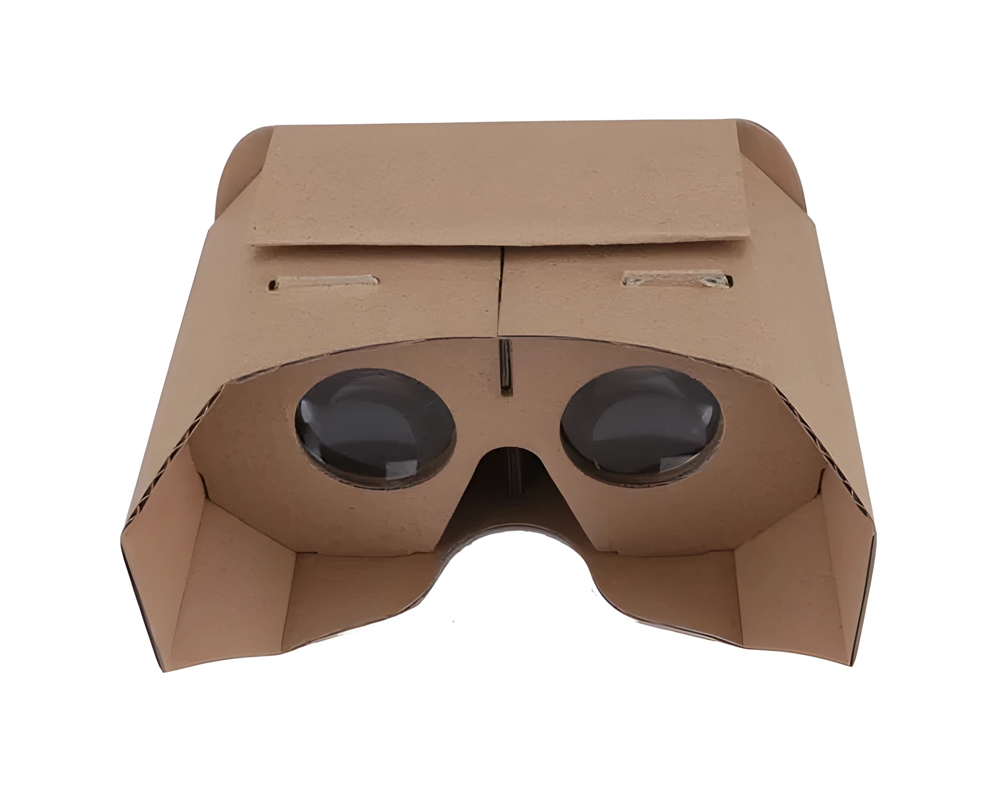 3D virtual reality paper glasses for mobile phones up to 6 inch screen size with corrugated construction