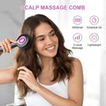 USB-powered head massager with anti-leak hair brush in grey colour