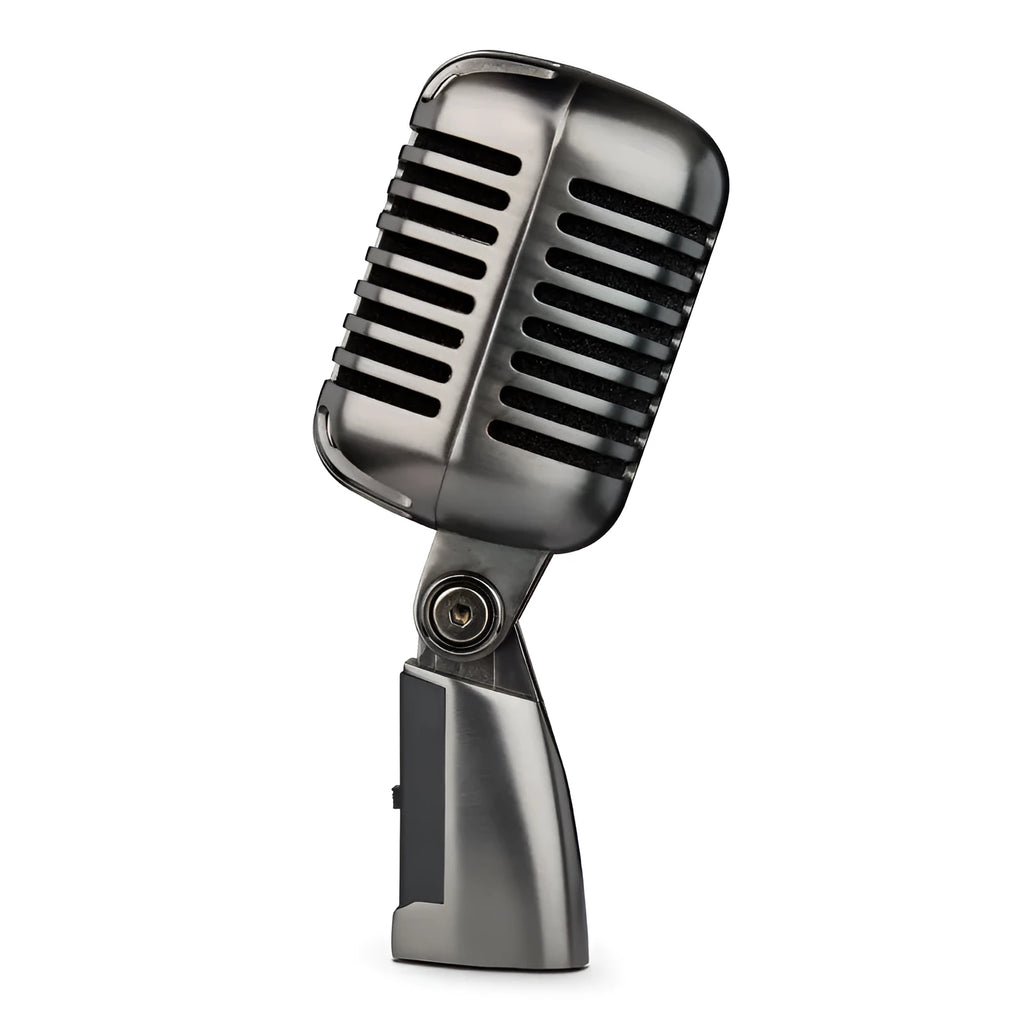 Retro-style condenser USB microphone with cardioid pattern for karaoke and live streaming.