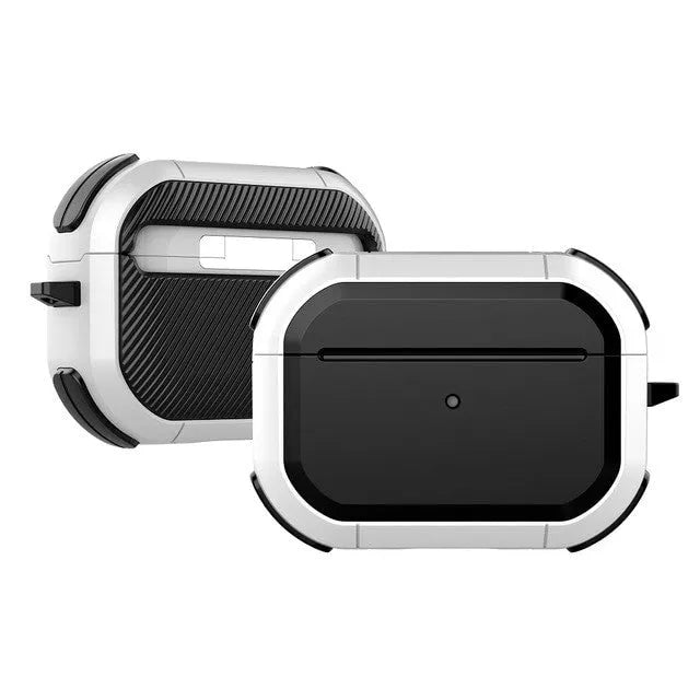 AirPods 1 2 Pro protective shell case in multiple colours including black, pink, and army green.