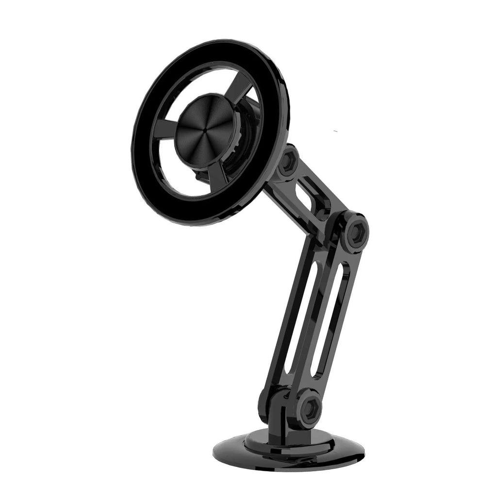 All-metal car magnetic phone holder with magnetic rings and adhesive pads in multiple colour options